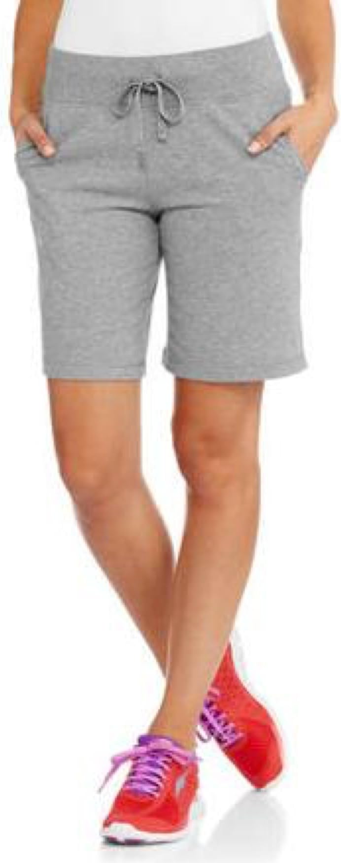 Danskin Now Womens Active French Terry Bermuda Short (Medium Grey Heather size XX-Large)