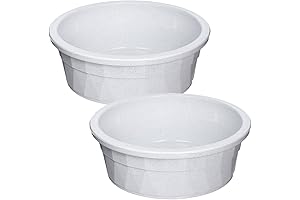 Van Ness Heavyweight Jumbo Crock Dog Bowls 2 Pack 106 Ounce Plastic