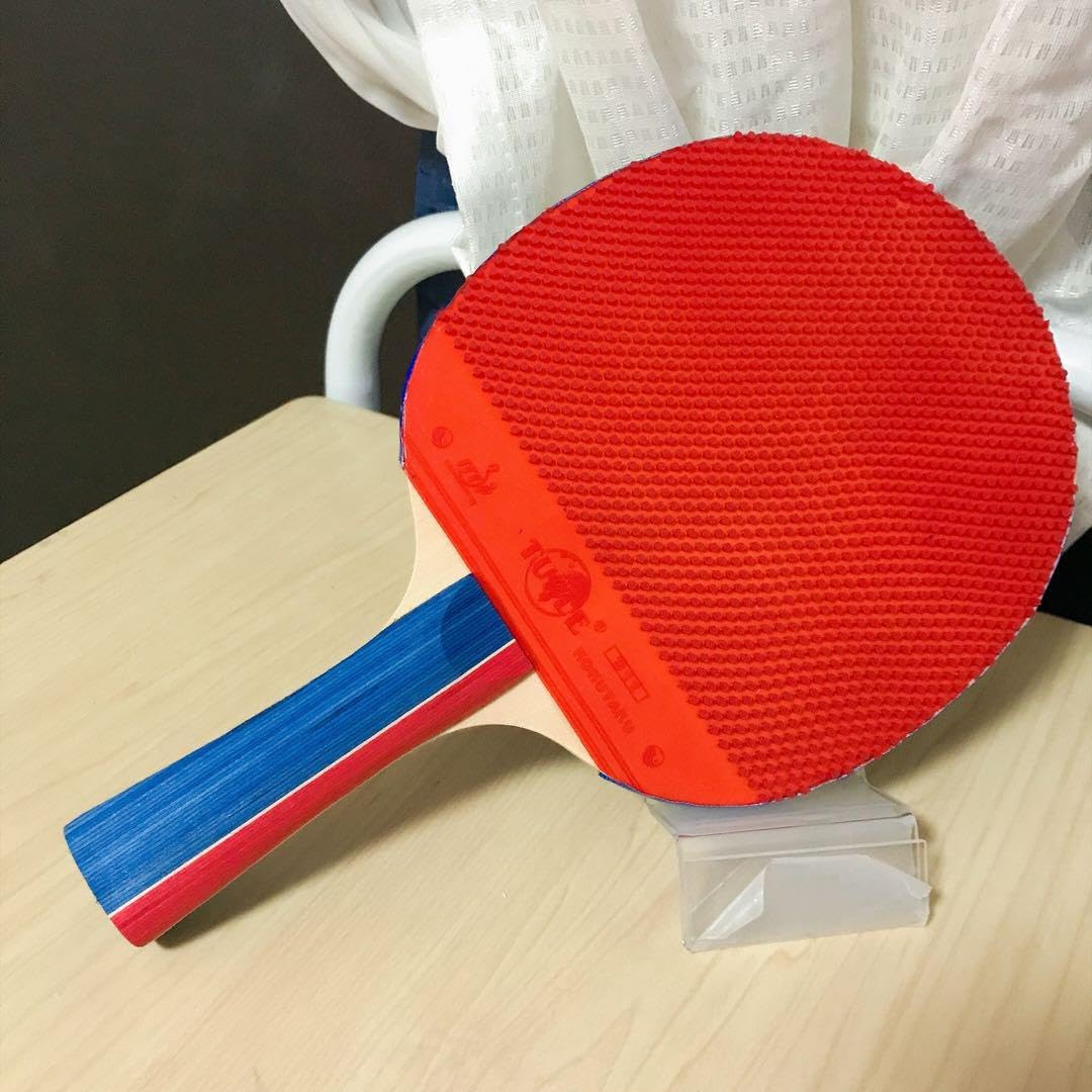 Amazon.co.jp: 卓球 ラケット 両面ラバー付き 裏ソフト＋粒高ラバー