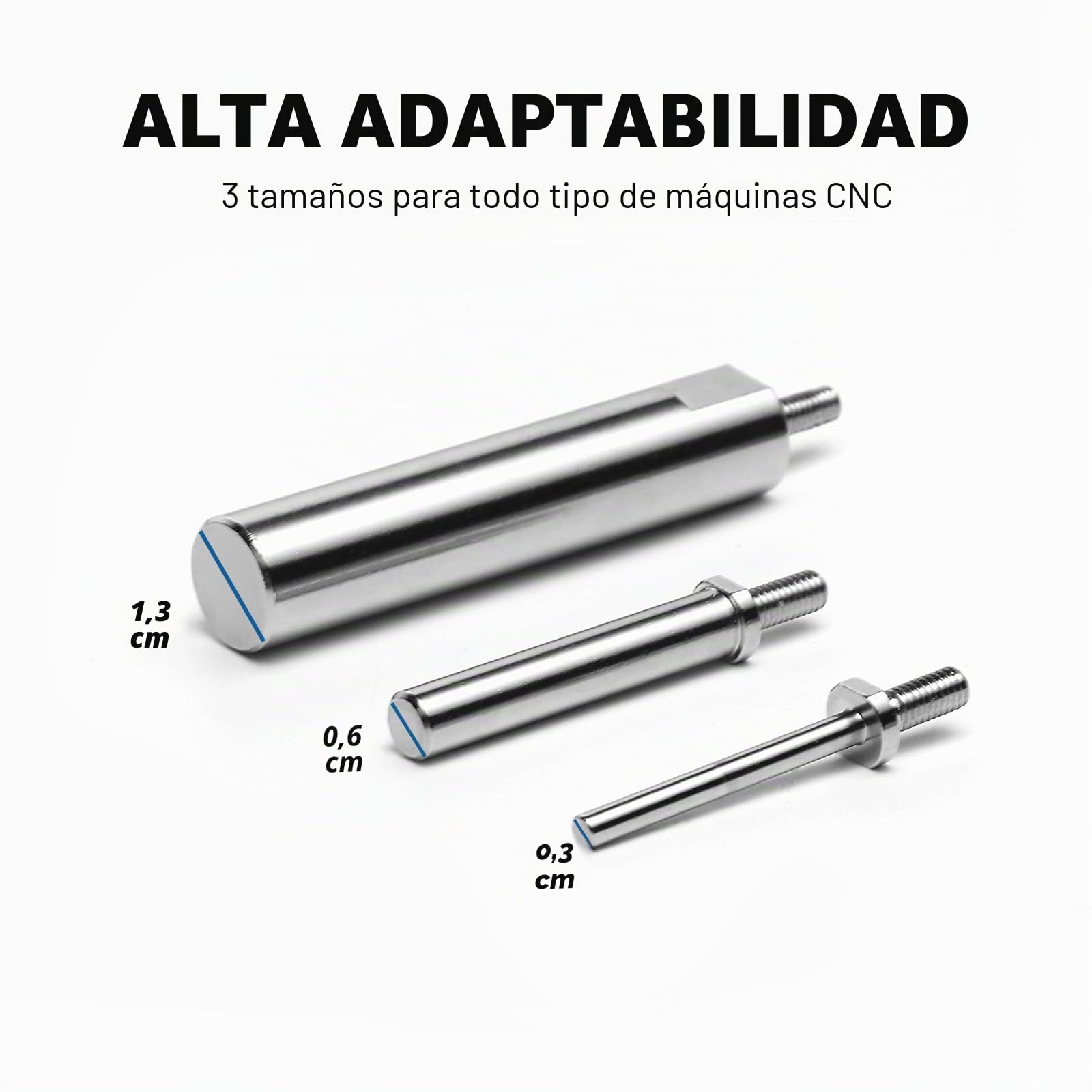 Genmitsu CNC Fresadora Tramming Tool, sistema de calibración profesional con 1/5.1 cm, 1/10.2 cm, 1/20.3 cm vástago e indicadores de precisión de 0.01 cm, ideal para cuadricular, nivelar y calibrar la