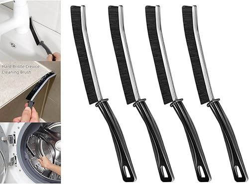 4 cepillos de limpieza de hendiduras, cepillo de limpieza de huecos de baño, cepillo de limpieza multifuncional para hendiduras, limpia las esquinas