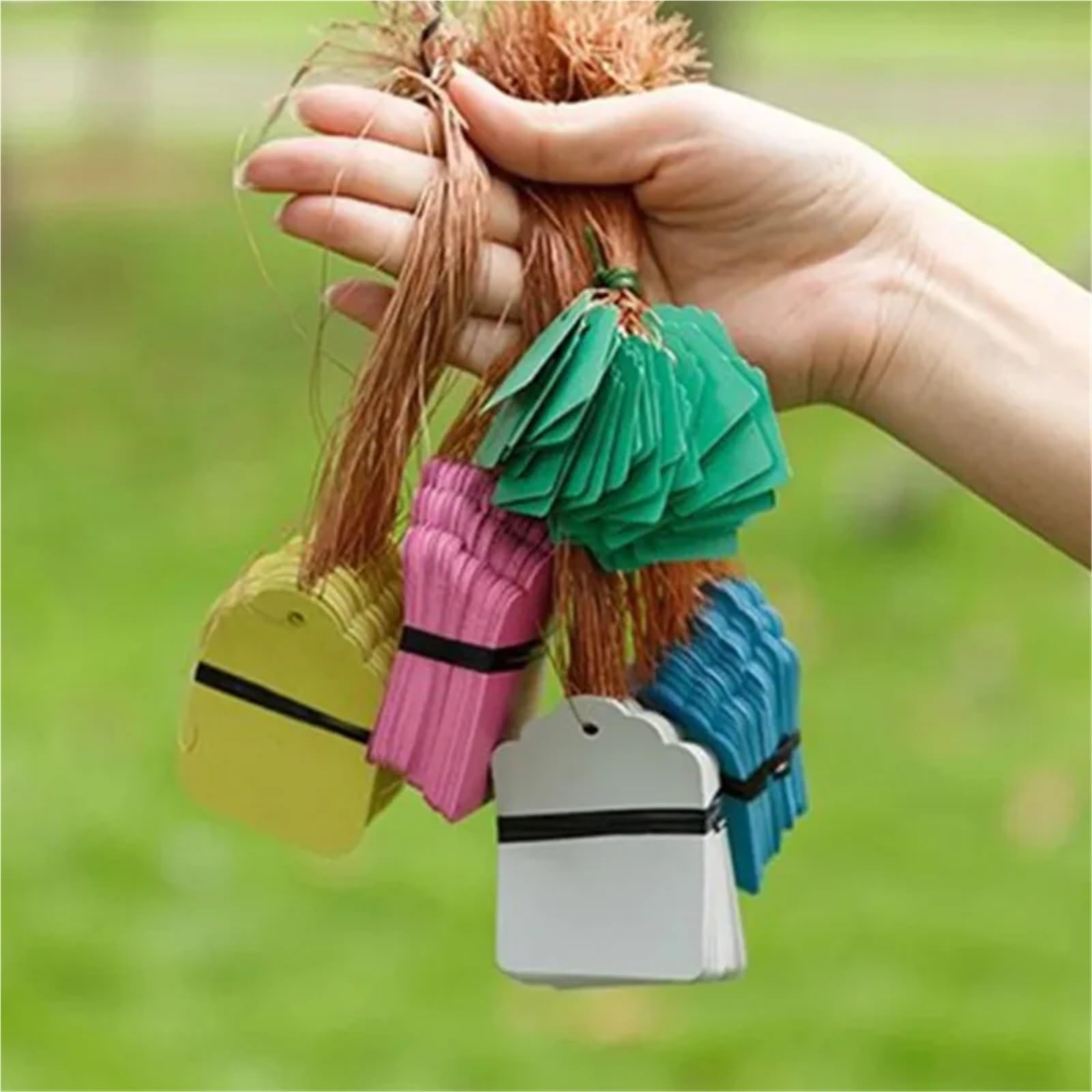 100 Stück Kunststoff-Pflanzenetiketten mit Mini-Gartenetiketten für Pflanzen Blumen