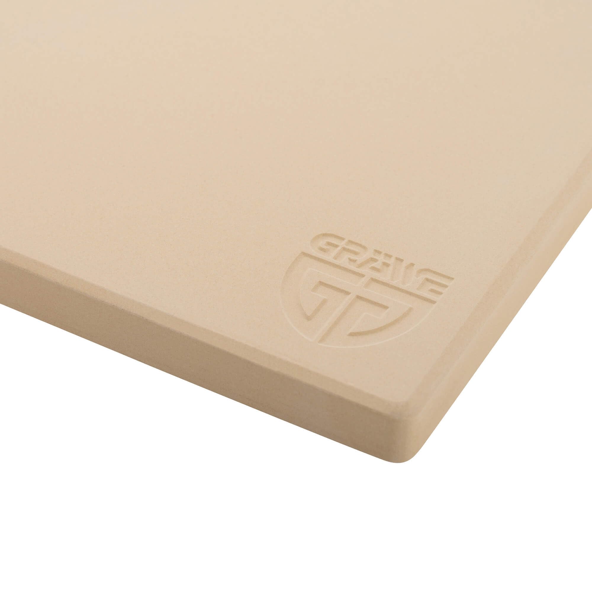GRÄWE Pierre à pizza rectangulaire en cordiérite 38 x 30 x 1,5 cm pour barbecue à gaz et four - Pierre à pizza pour pizza, pain et tartes flambées - Beige
