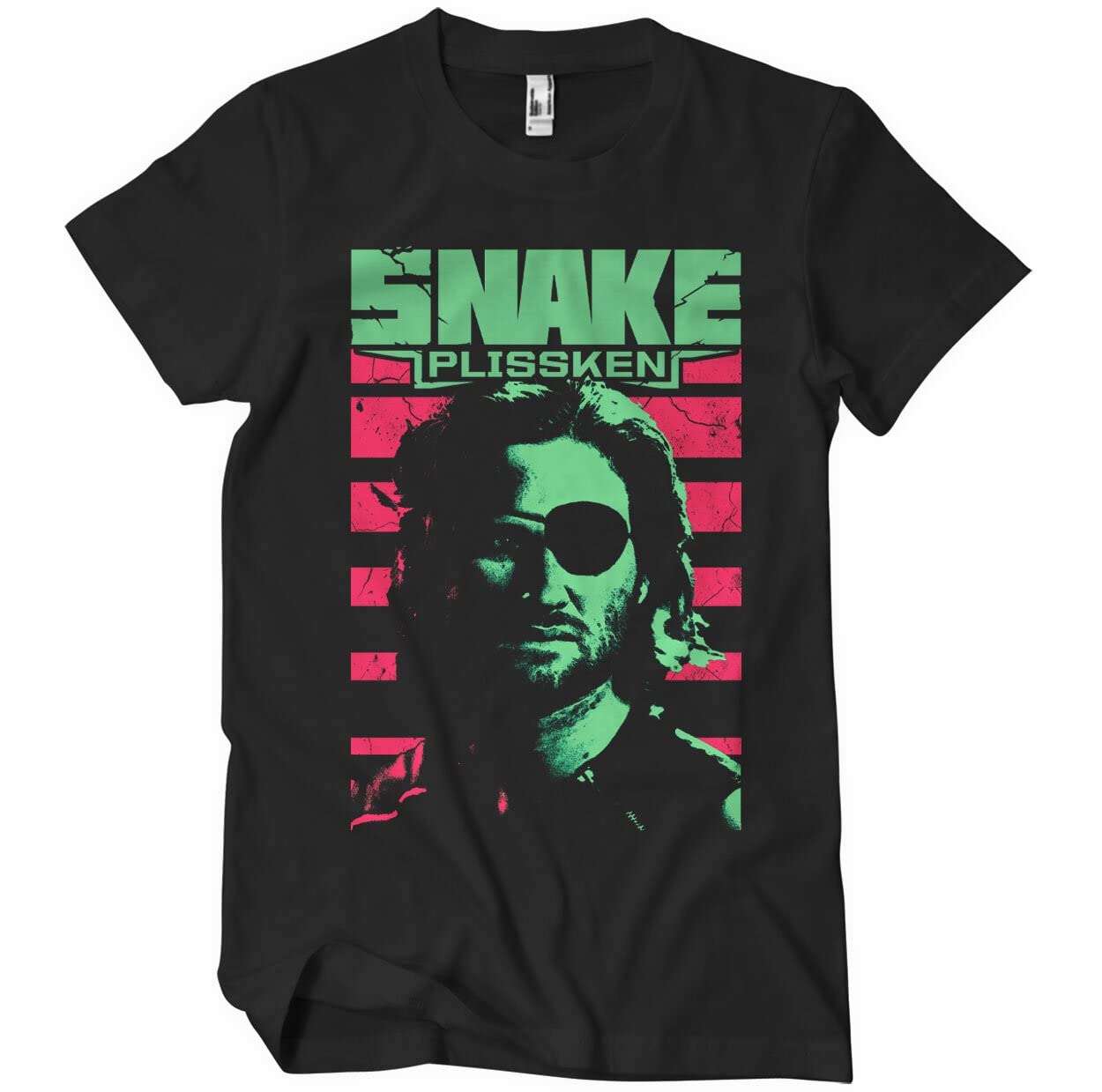 Escape From New York Men's Black Officially Licensed Snake Plissken T-Shirt (Black), Large
