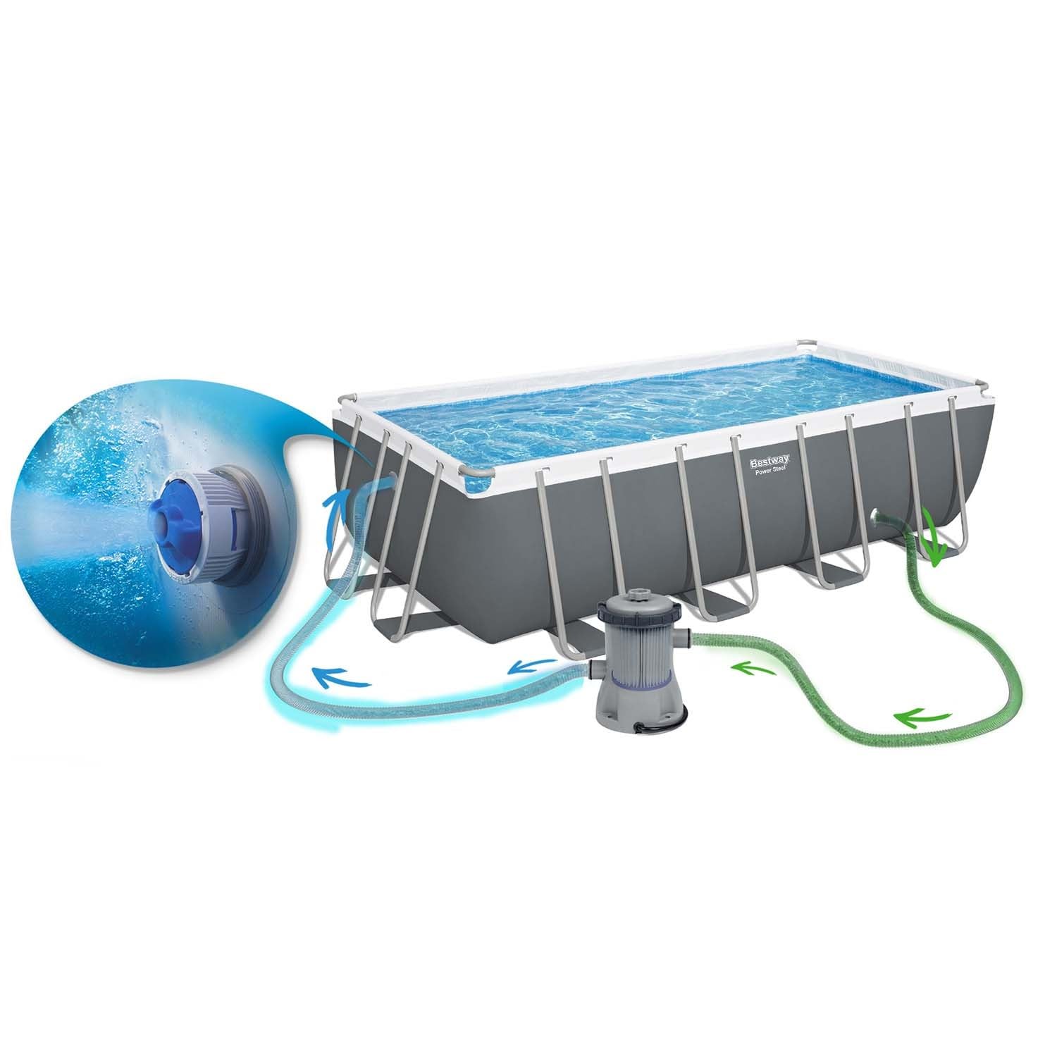 Bestway 56670-3 Piscina Fuori TerraPower Steel da 488x244x122 cm