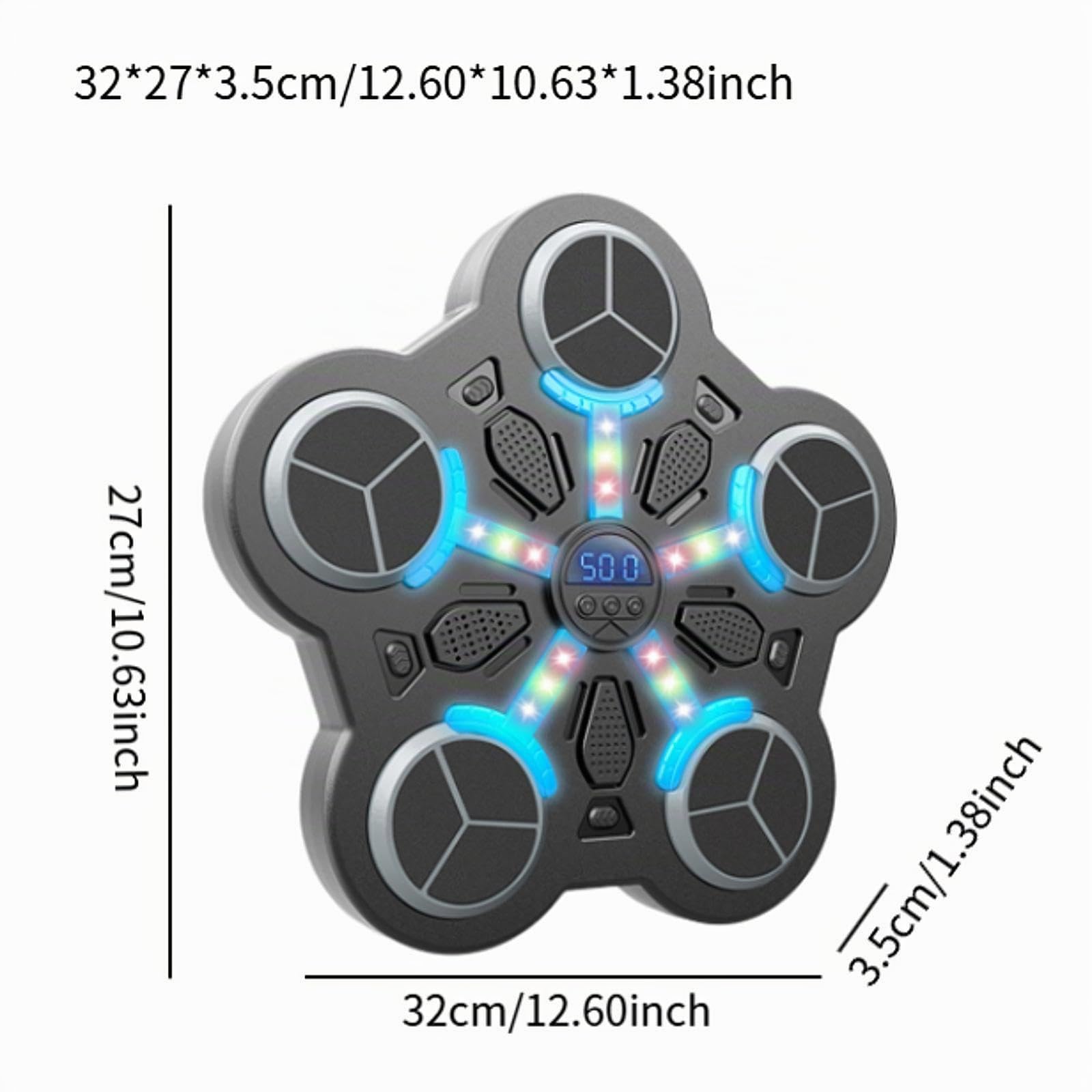 Macchina da Boxe Musicale Pannello Elettronico Sacco da Pugilato Intelligente Dispositivo di Allenamento Pad per Arti Marziali con Effetti Sonori
