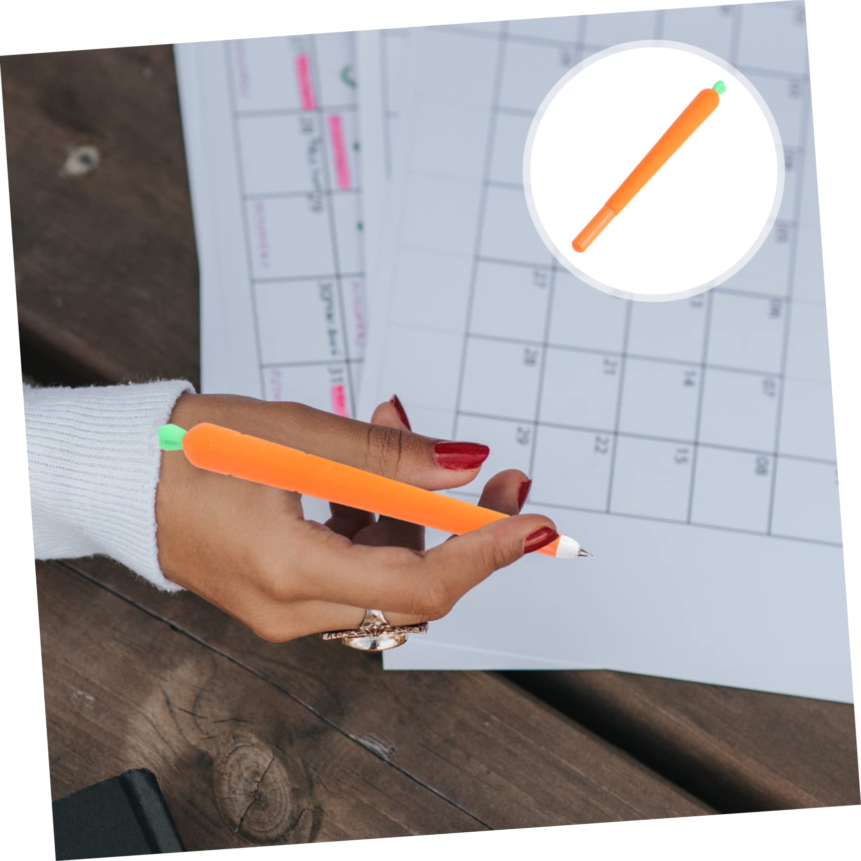 Ciieeo 12paquet Lot De Stylos à Bille Forme De Carotte Avec Encre Gel Cadeau Pour Garçon Fille Et Étudiants