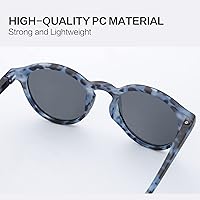 Vista 6 de ZENOTTIC Lentes de sol redondos polarizados, elegantes lentes de sol para hombres y mujeres, retro clásicos, selección de varios estilos