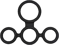 Vista 3 de CalExotics Big Man's Spreader - Potenciador de erección de silicona con 4 anillas, color negro (12754_negro)