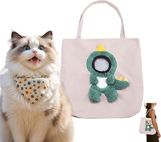Cute Cat Sling Carriers, Cat Carrier Pouch for Grooming/Nail Trimming, Dog Carriers for Small Dogs, Cats Travel Carrier Soft for Small Cats (Grey_15in)