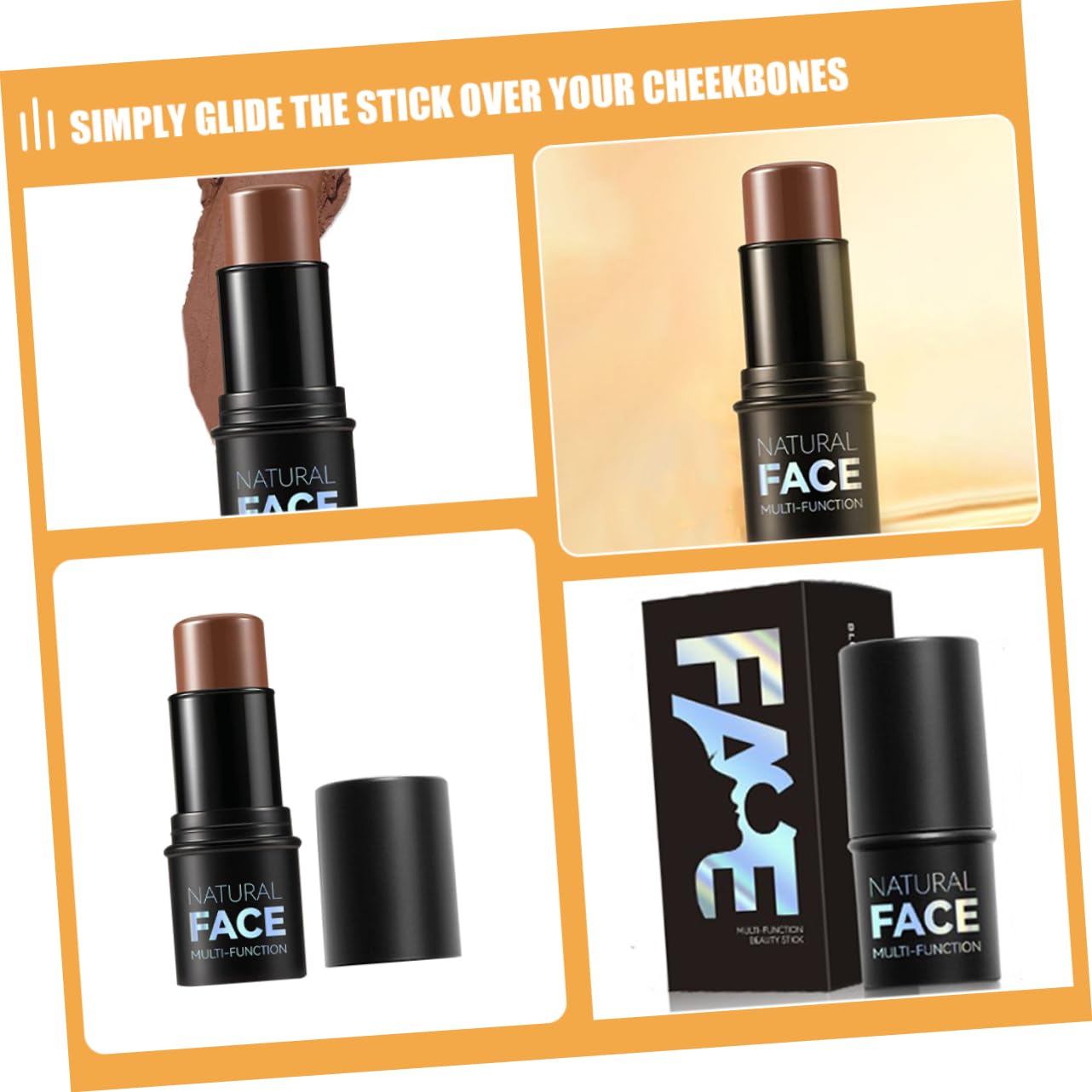 Healifty Highlighter Stick Makeup Pen for and Contour Tool for Beginners Natural with Luminous Shimmer Essential Professional Cosmetic Highlighter for Cheeks and Facial Features