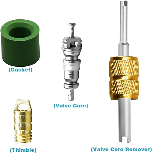 Miniatura 5 de Kit de adaptador R410A, adaptador mini split 516 a 14 acoplador R410A adaptador de manguera de refrigerante, conector de válvula removedor de