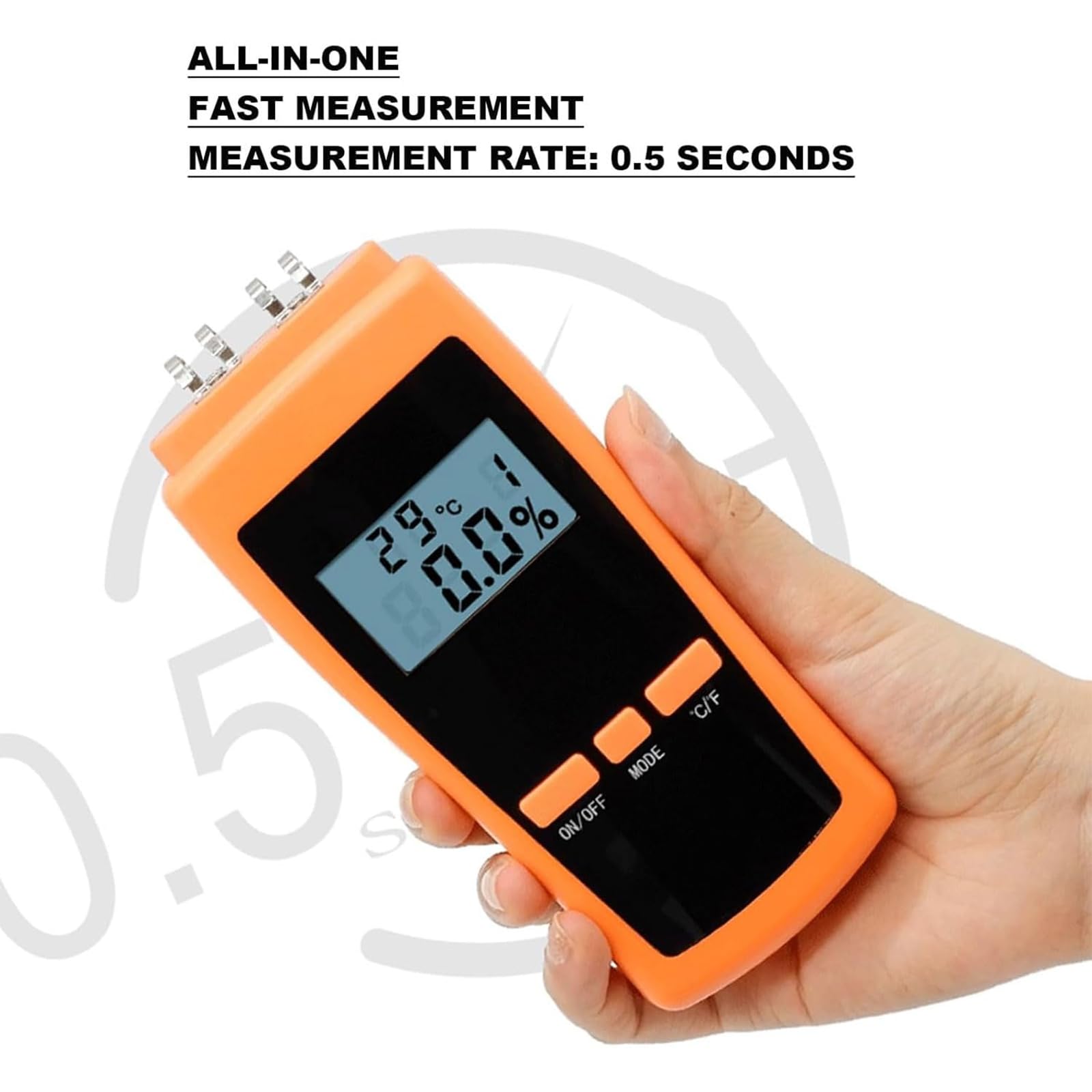 LHQYA Paper Moisture Meter Tester, 0.1~100% RH Paper Moisture Meter Tester, 0.5s Measurement Rate/4 Types of Paper Measurement/Real-time Temperature Display, for Ordinary Writing Paper