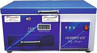 Presto Eco Poly Stamper Machine – Self-Inking Rubber Stamp Making Machine | Polymer Rubber Stamp Maker with Iron Body | Automatic Stamp Machine for Business