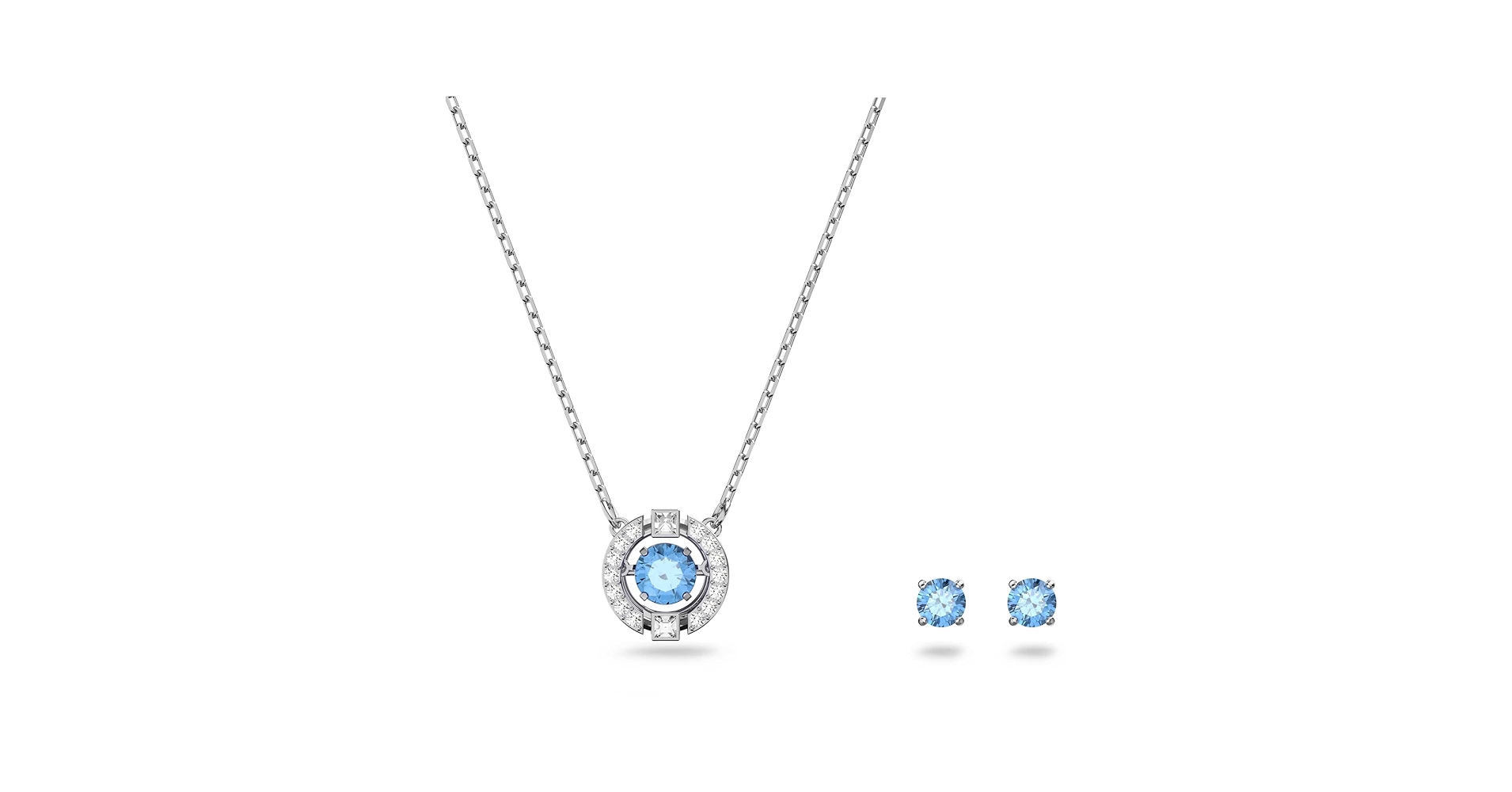 swarovski スワロフスキー unaセット シルバー Una Angelic セット, セット(3)、ラウンドカット, ホワイト