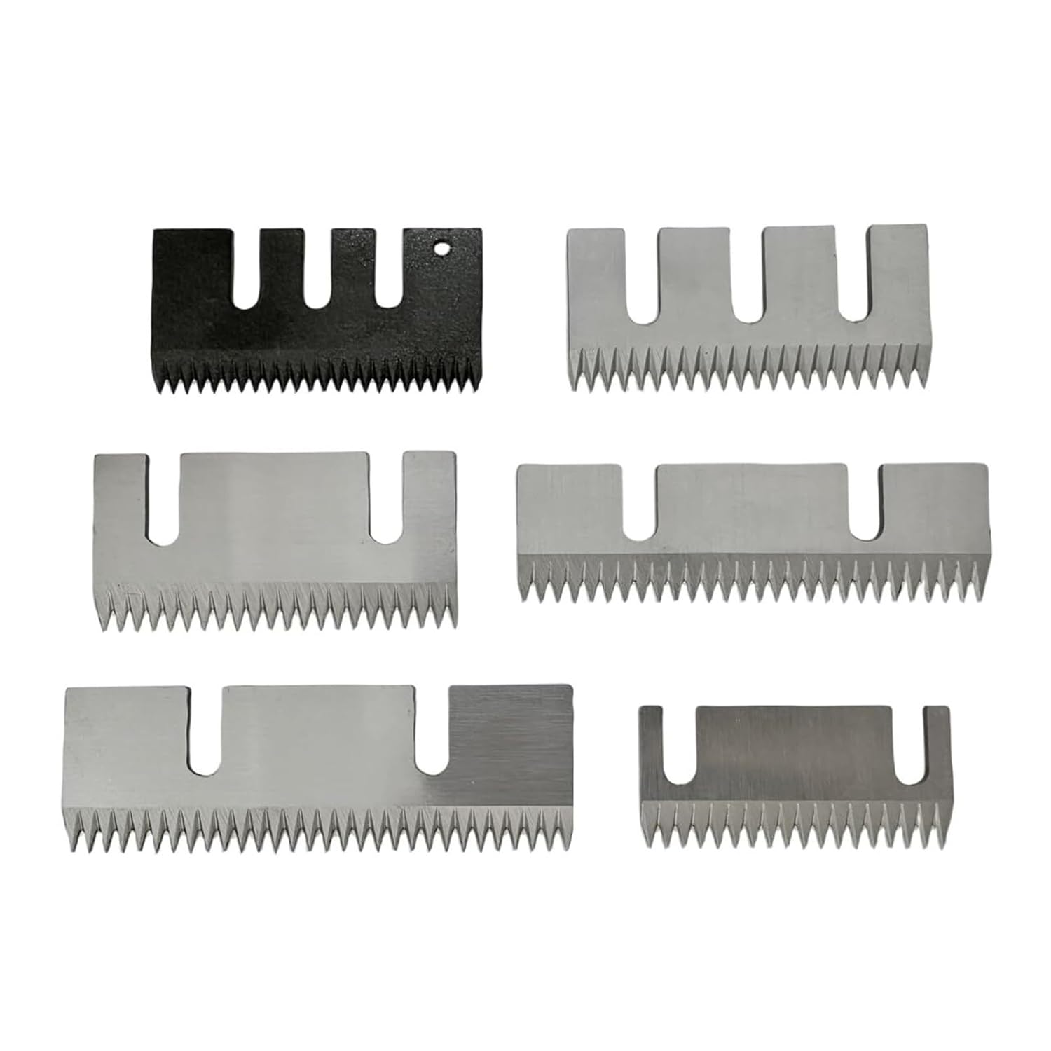 10-Pack Sealer Blade Carton Sealer Blade semi-Automatic Tape Sealer Accessories Carbon Steel 2 Slots 62X25X1.5mm Hole spacing: 40mm(54X25X1.5mm 2 Slots Pitch 40)