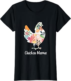 Chicken Mama Flowers Farmer Mother's Day T-Shirt