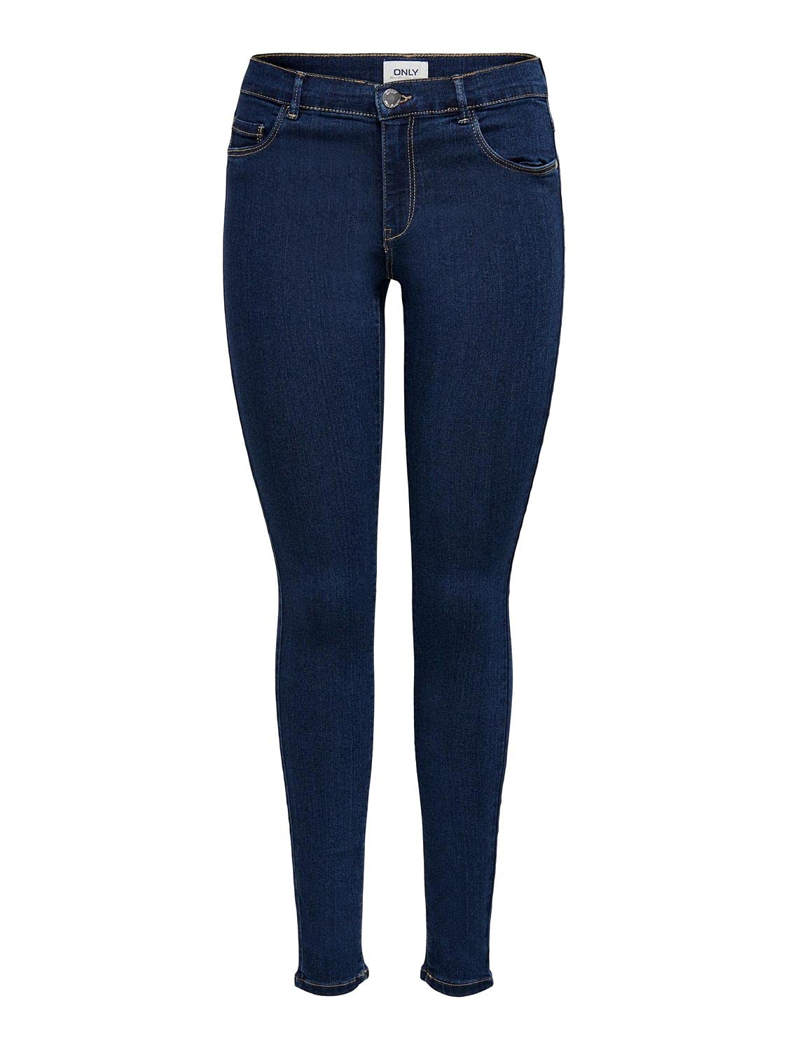 Only Women's ONLRAIN Life REG Skinny DNM NOOS Slacks, Dark Blue DenimDetail:PIM550, M/34