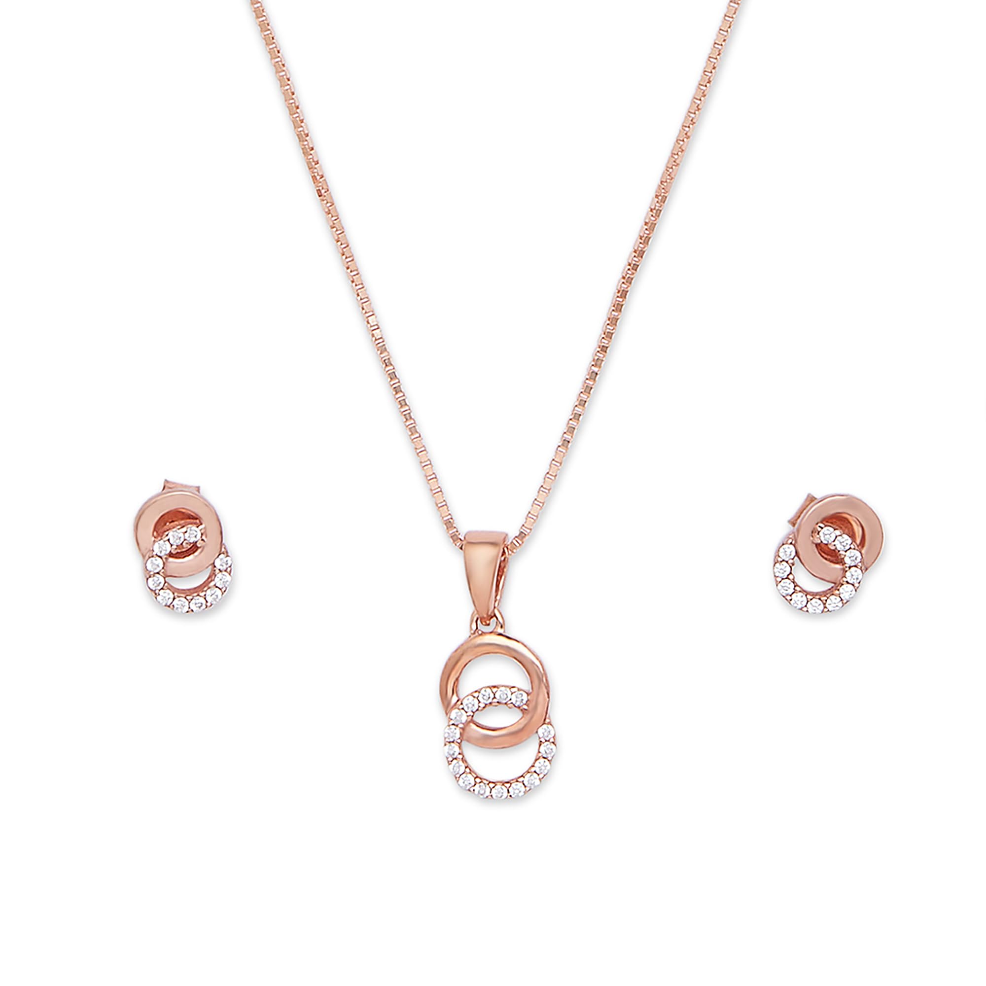 Zavya 925 Sterling Silver Jewellery Set Rose Gold-Plated Off-White Cubic Zirconia | With Certificate of Authenticity and 925 Hallmark (B0B1N4JCRB) Amazon Price History, Amazon Price Tracker