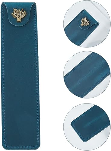 Miniatura 3 de SUPERFINDINGS 1 unids 0.669 in Long Single Leather Pen Case Portable Fountain Pen Cover Cover Pen Sleeve Pouch Leather Pencil Case Holder with Alloy