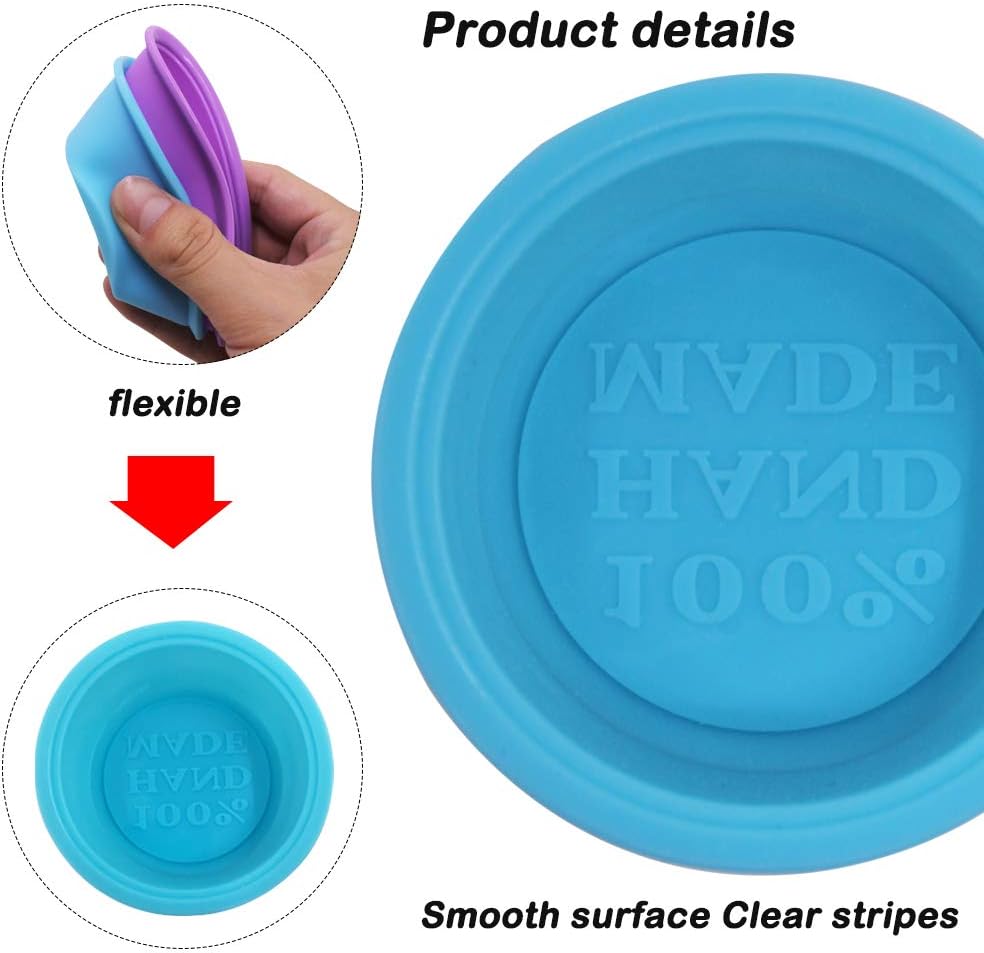 3 Pcs Silicone Pan Soap Molds & 2 Pcs 3 Cavities Plant Flower Pot Silicone Molds, SENHAI Silicone Ice Shot Glass Molds for Cake Muffin Candle Making, Ceramic Craft, Polymer Clay