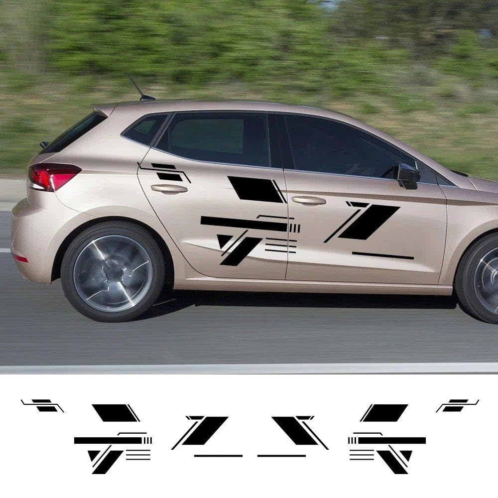 Decalcomanie per Auto Adesivi per Lo Styling Dell'auto Kit di Strisce Grafiche Decalcomanie per Auto in Vinile(Glossy Black)