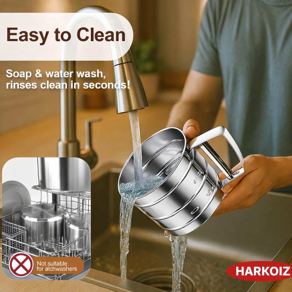 Stainless Steel Flour Sifter - Bake Perfectly! -7