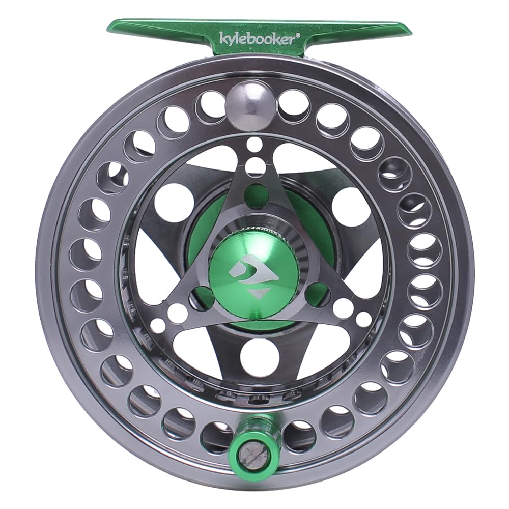 Kylebooker Moulinet Anti-oxydant Ultra léger, Corps en Alliage d'aluminium usiné CNC et Moulinet de pêche à la Mouche à Bobine Taille 3/4,5/6,7/8 Pêcheur à Mouche