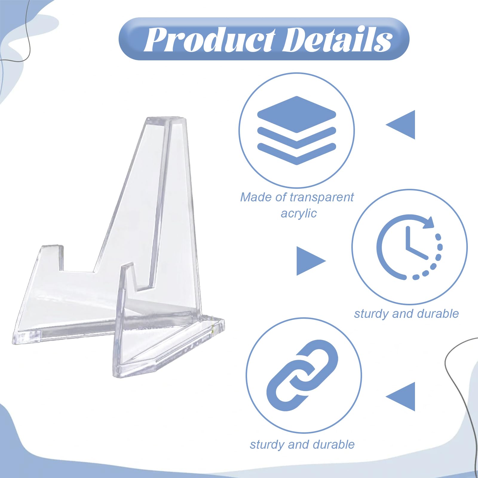 Gaaines 20Pcs Mini Card Display Stand with a storage box, Coin Display, Trading Card Stand, Trading Card Display - Image 3