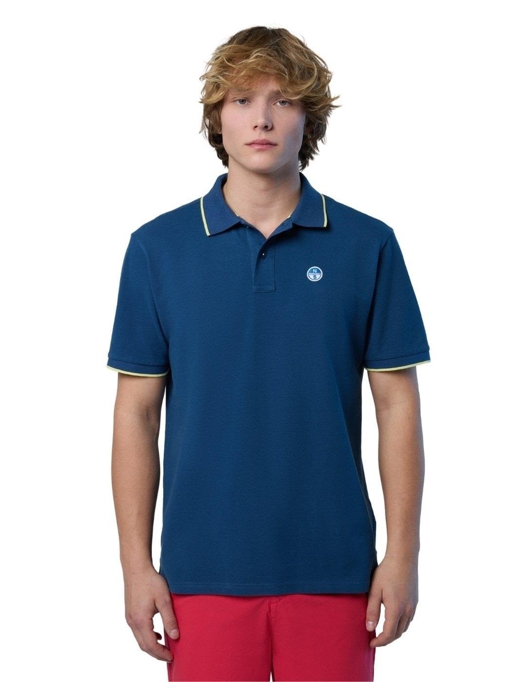NORTH SAILS Blue Polo Shirt, blue, L