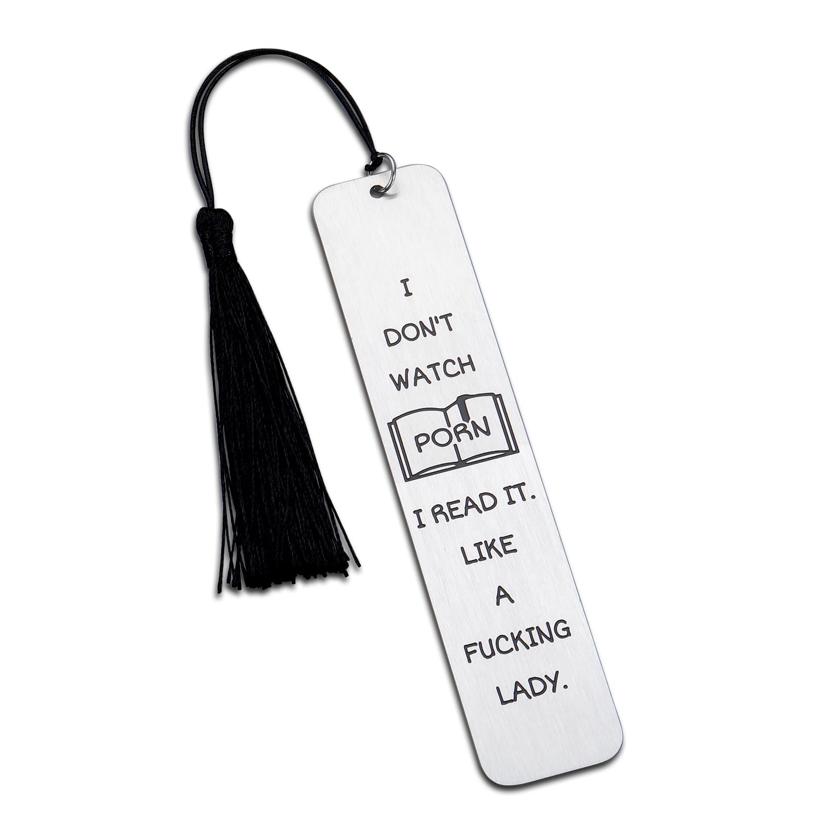 Funny Bookmark for Book Lover Bookish Bookworm Gift for Women Her Girl Spicy Reader Book Club Christmas Stocking Stuffer Birthday Valentines Day Bookmark with Tassel