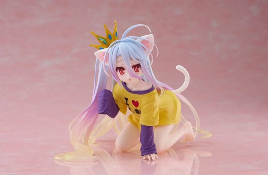 Desktop Cute まとめ売りノーゲーム•ノーライフ　猫耳Tシャツ 買取】ノーゲーム・ノーライフ Desktop Cute フィギュア 白 猫耳