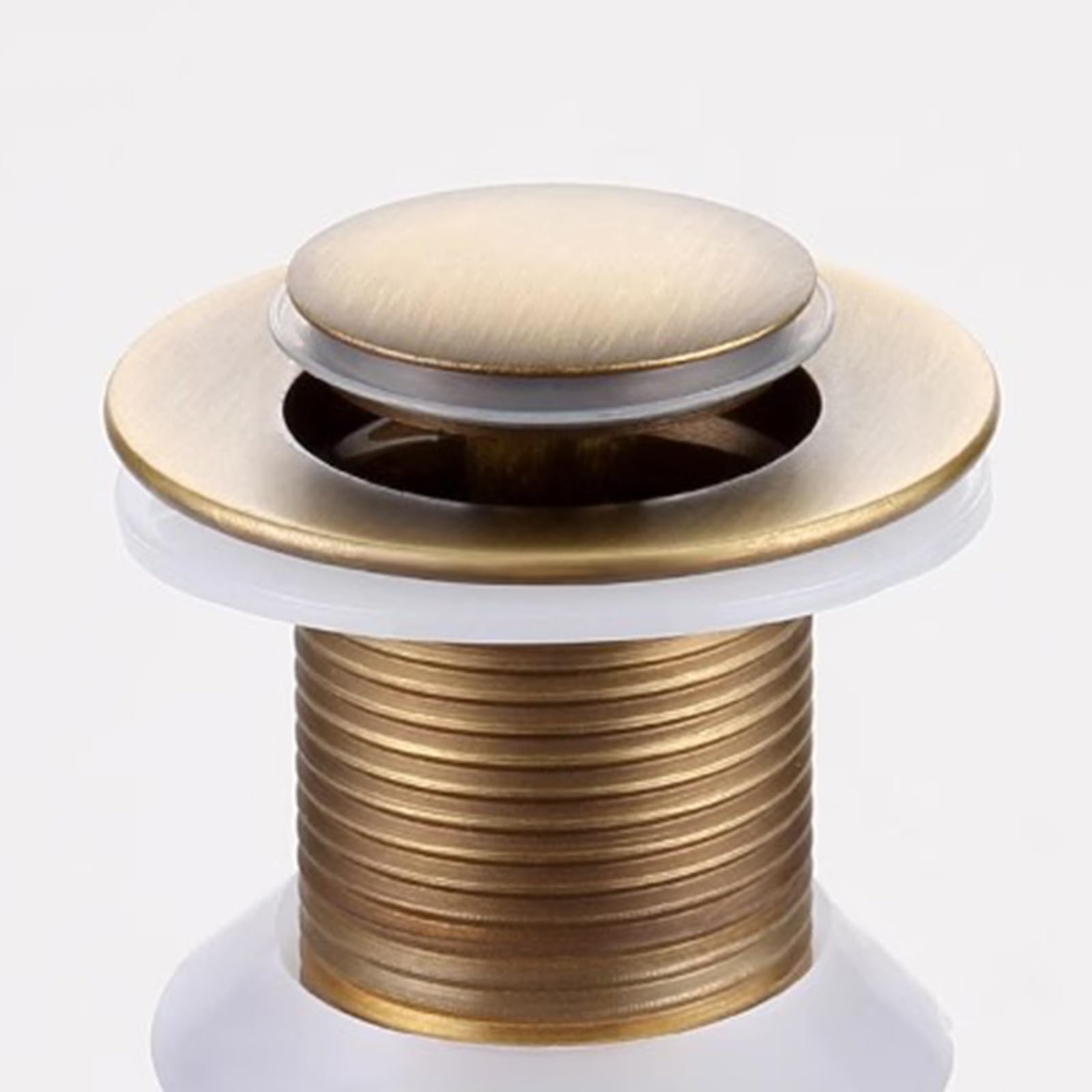 Tubo di scarico per lavello pop-up Tappo di scarico pop-up per lavello con troppopieno in ottone, multicolore, varie dimensioni (Small Bounce)