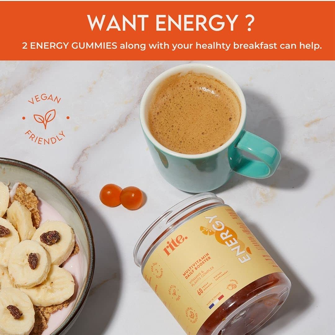 Energy Vegan Vitamin Gummies Ginseng, Guarana, Acerola, VitaminC, B