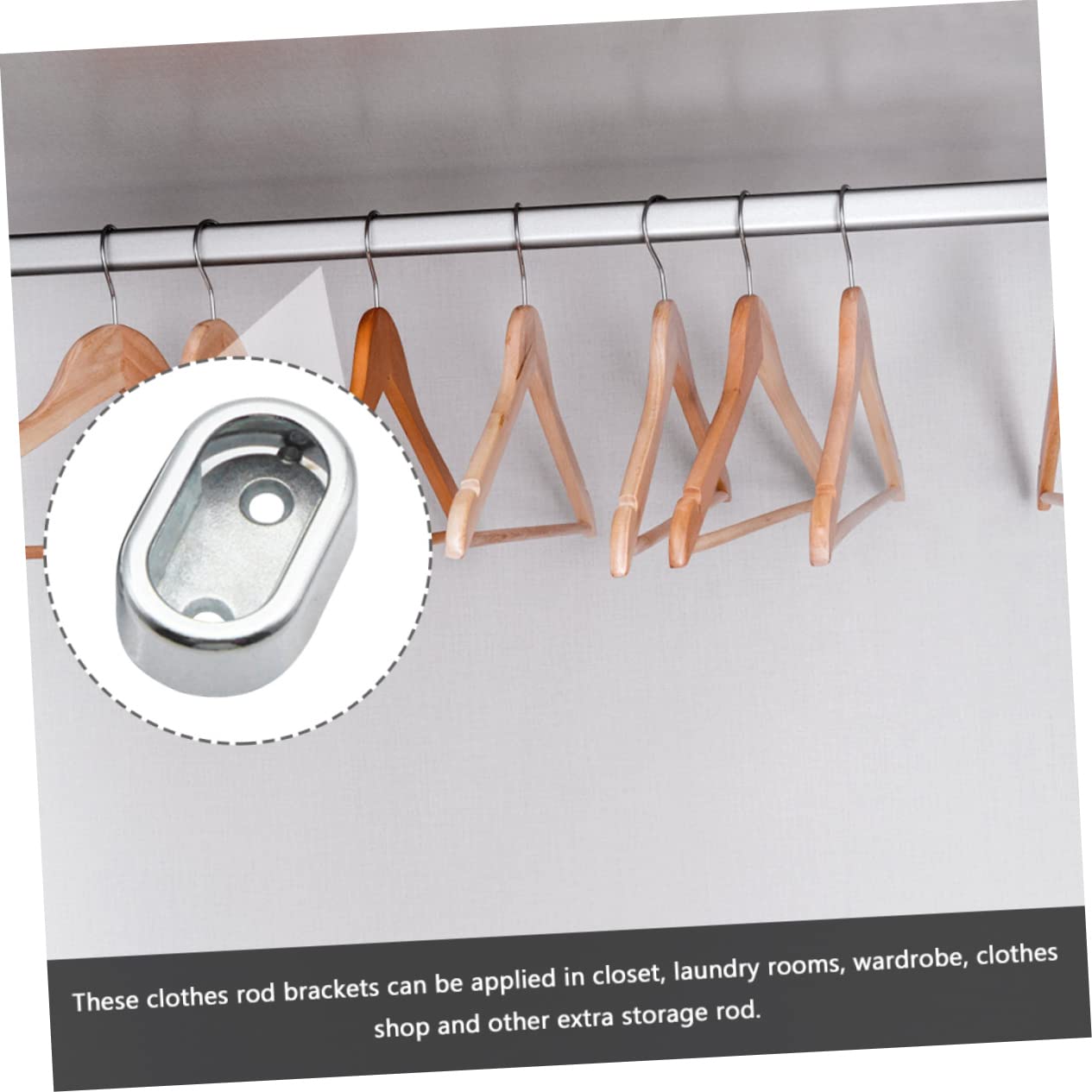 IMIKEYA 30pièces Support De Tringle De Penderie Plastique Pour Armoire