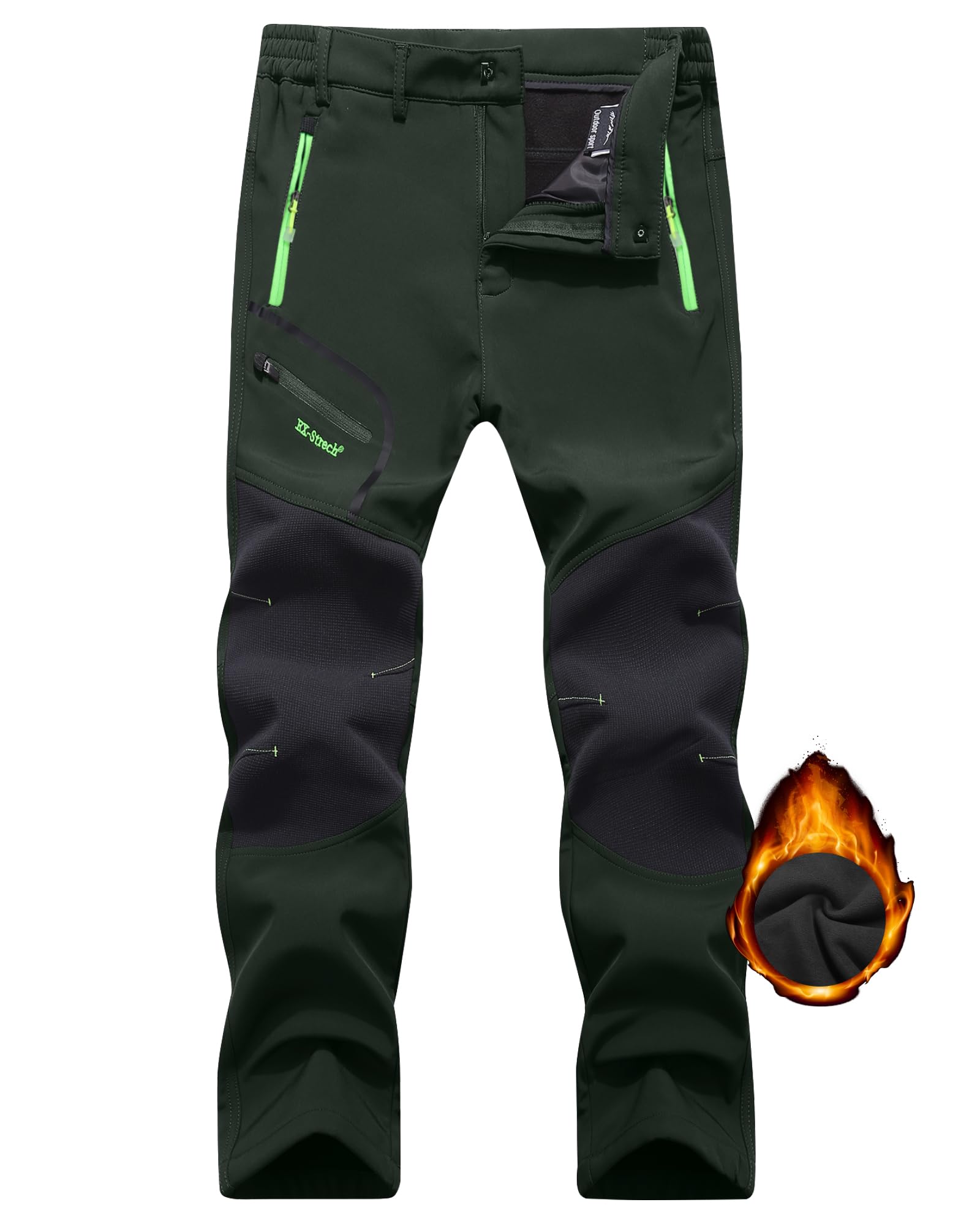 YAOHUOLE Pantalones de senderismo para hombre, pantalones de exterior para hombre, pantalones softshell, pantalones para hombre, pantalones de senderismo para hombre