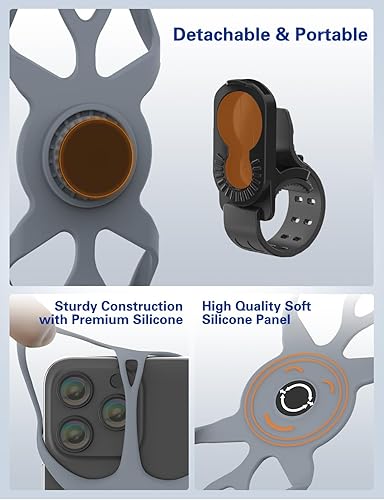 Miniatura 6 de Soporte de teléfono para bicicleta, bicicleta desmontable, rotación de 360, soporte de teléfono celular para teléfonos de 4 a 7 pulgadas, bicicleta