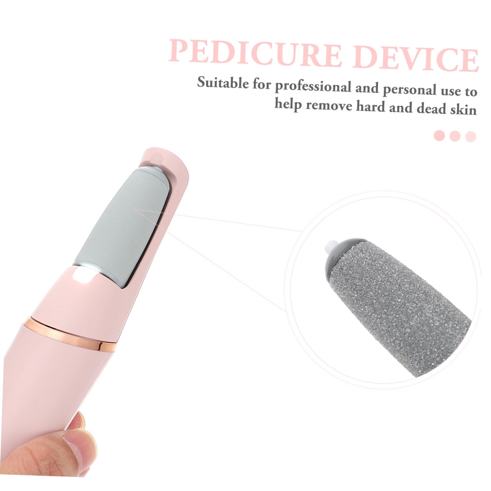 VICASKY Raspa Elettrica per Piedi, Rimuovi Calli e Pelle Morta, Portatile e Leggera in Abs, per Pedicure a Casa in Viaggio