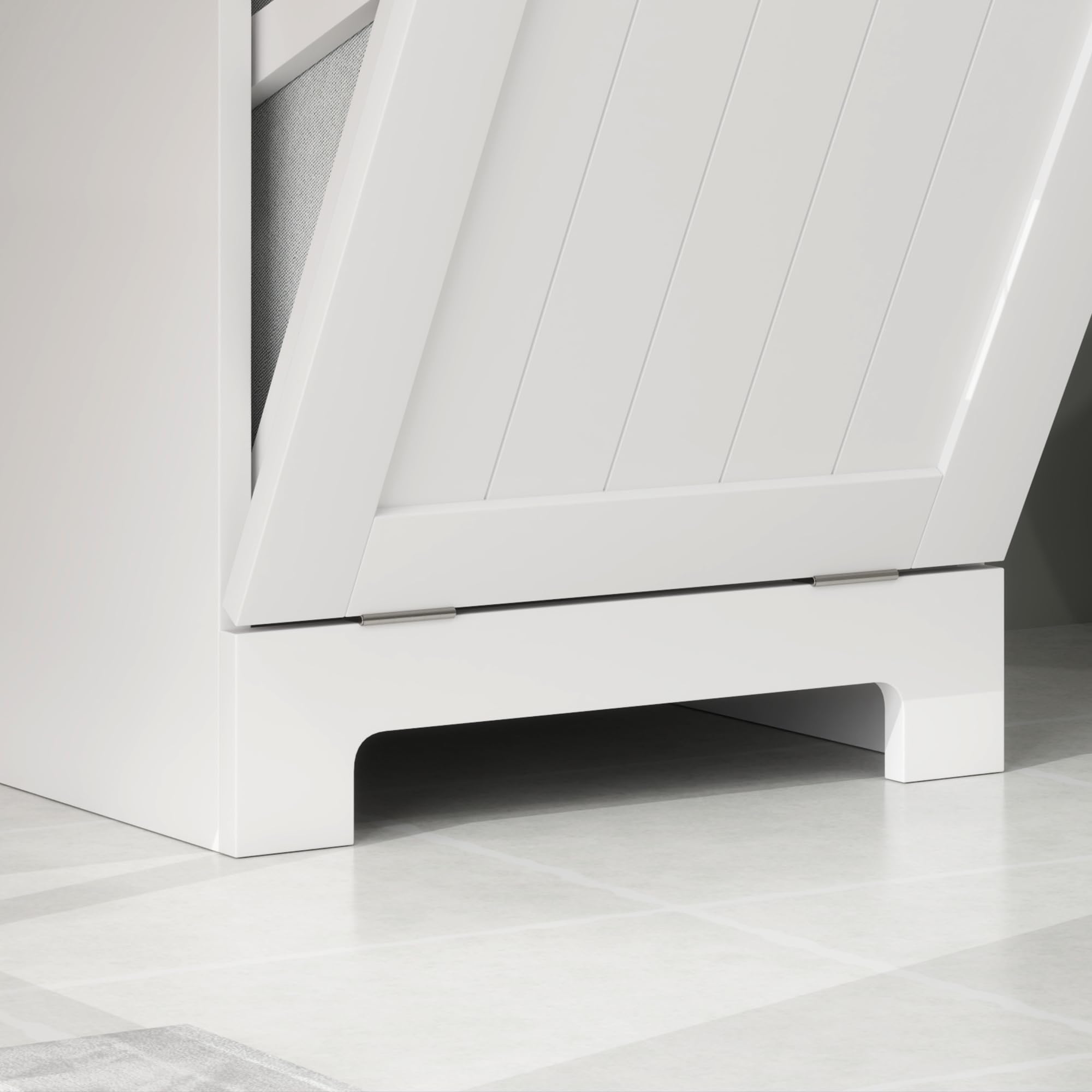 HOMCOM Armario de Baño con Cesto Ropa Sucia Abatible, Mueble Ropa Sucia con Bolsa de Tela Plegable y Cajón, Ideal para Lavandería, Blanco, 40x38x90 cm