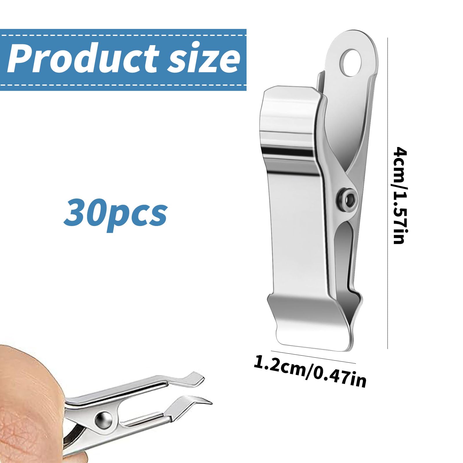 Maxmoral 15 Clip A Coccodrillo In Metallo - Morsetti A Molla 4 Cm Antiscivolo Per Tende, Foto, Artigianato E Modellismo - 4