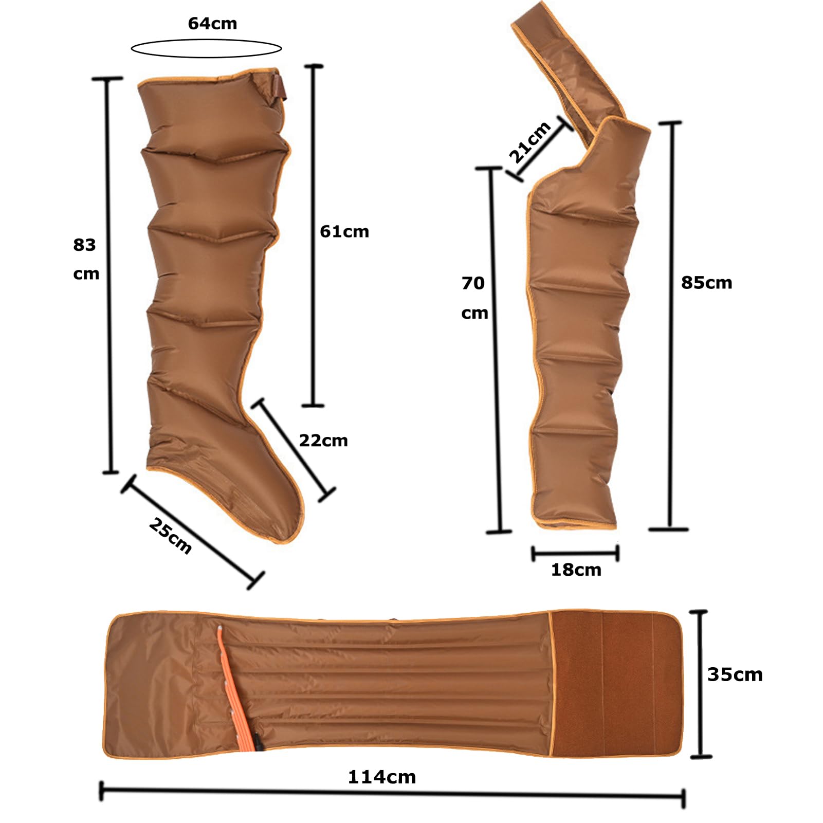 Massaggiatori elettrici per Piedi, Gambe con Compressione di Calore e Aria, Stivali di Recupero per la circolazione, Sollievo dal Dolore e rilassamento Muscolare, Macchina per BRAC