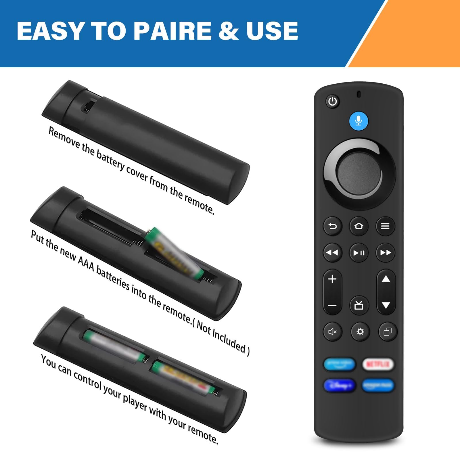 Telecomando Vocale Di Ricambio Per Dispositivi AMZ Fire TV E Smart TV | Compatibile Con Stick 4K, Cube 2a/3a Gen, Toshiba, Insignia - 2