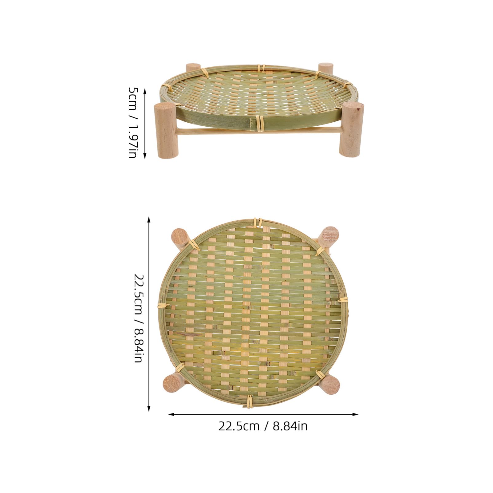 Alipis 1 Set Woven Snack Fruit Basket with Stand for Serving Bread Treats Hotels Restaurants Homes Stylish Design