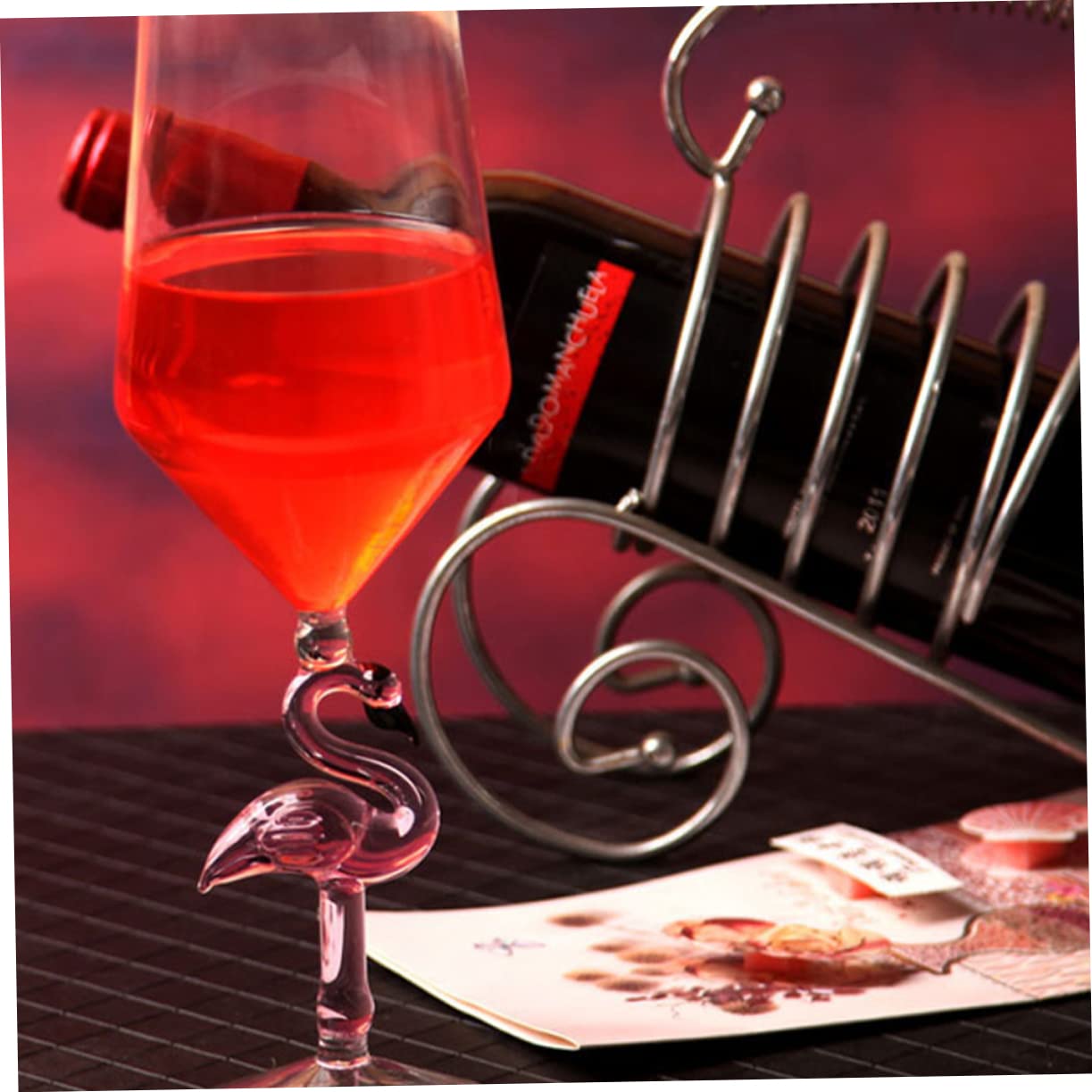 PRETYZOOM 2piezas Copas De Vino Resistentes Al Desgaste Diseño Flamenco Para Fiestas y Hogar