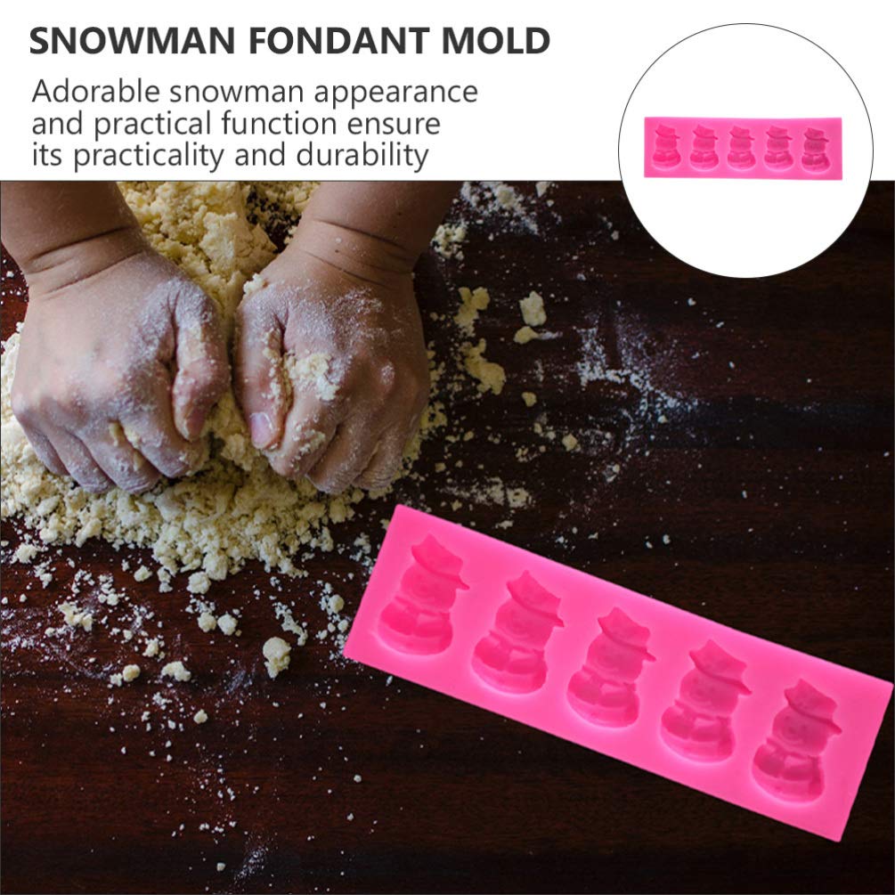 Weihnachten Schneemann Schokoladenform Weihnachten Silikon Süßigkeiten Keks Gummibärchen Form DIY Kuchen Dekoration Form for Fondant Kuchen Süßigkeiten Weihnachten Backzubehör/371 Pfanne
