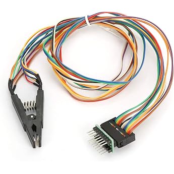 Programmer Test Clip SOP16 SOIC16 16 Pin IC Test Clamp SOP16 to DIP8 Flash Clip with 16 Pin Cable for Easy Wiring, Suitable for SOP16 Chip Programming