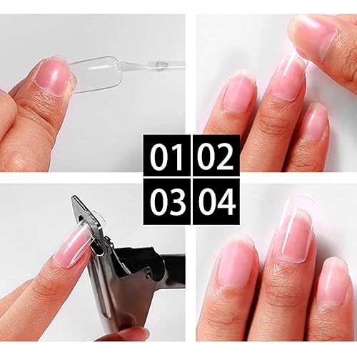 Vista 18 de Cortaúñas postizas acrílicas profesionales para uñas acrílicas, herramienta de manicura de uñas rosa roja para salón de belleza y arte de uñas
