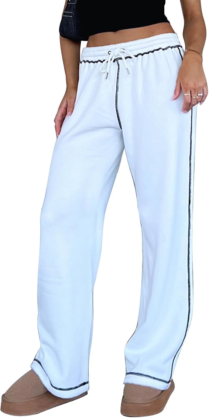 Amazon.com: KMBANGI Women Y2k Wide Leg Sweatpants Elastic