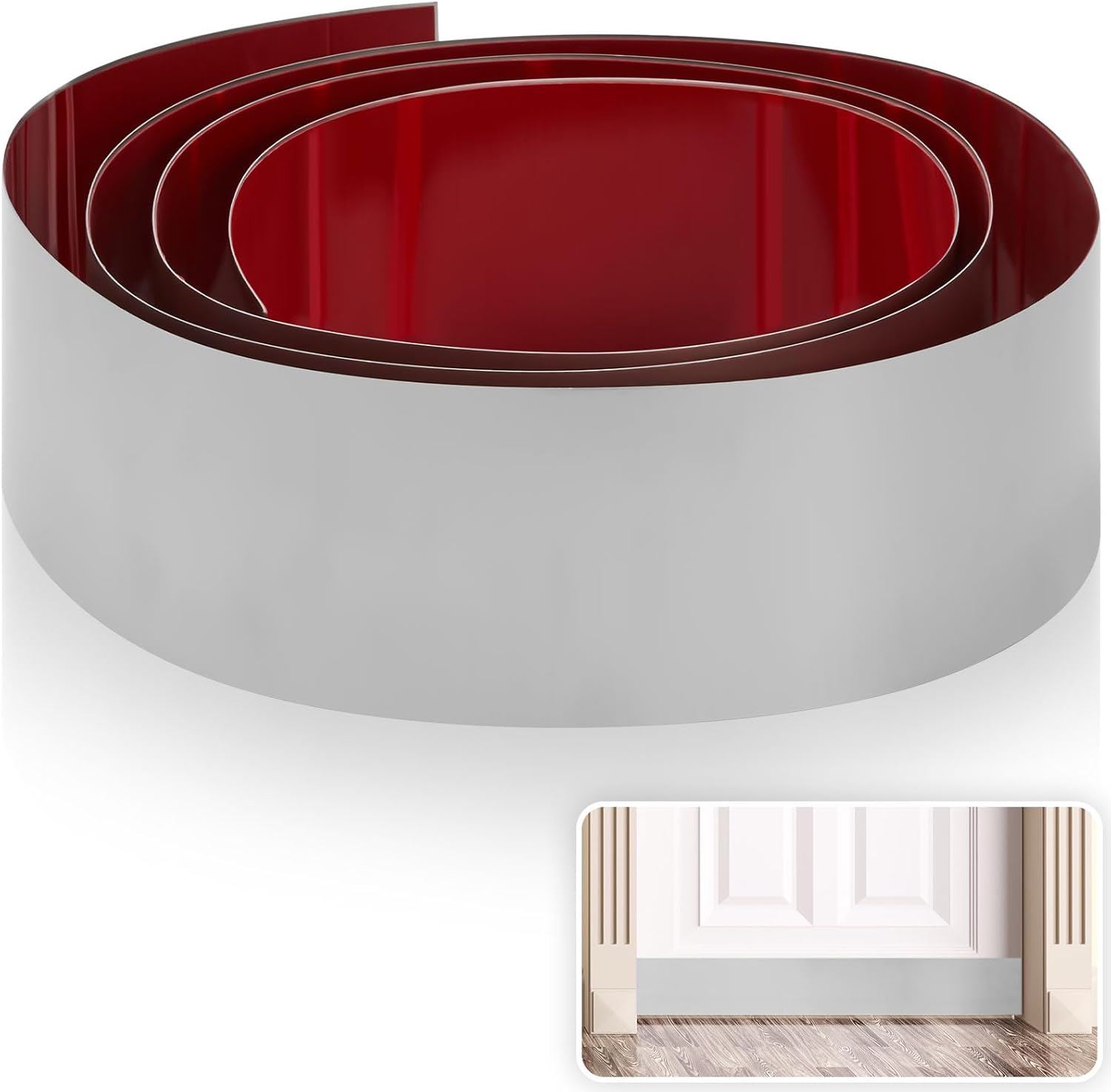 Door Kick Plate Stainless Steel Toe Kick Cover Kickplate Metal Door