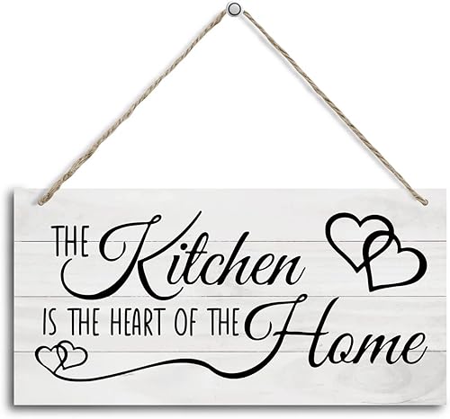 Miniatura 8 de J2 Letrero de cocina rústico de granja, placa de madera colgante decorativa impresa, letrero de reglas de cocina compartidas para dormitorio de